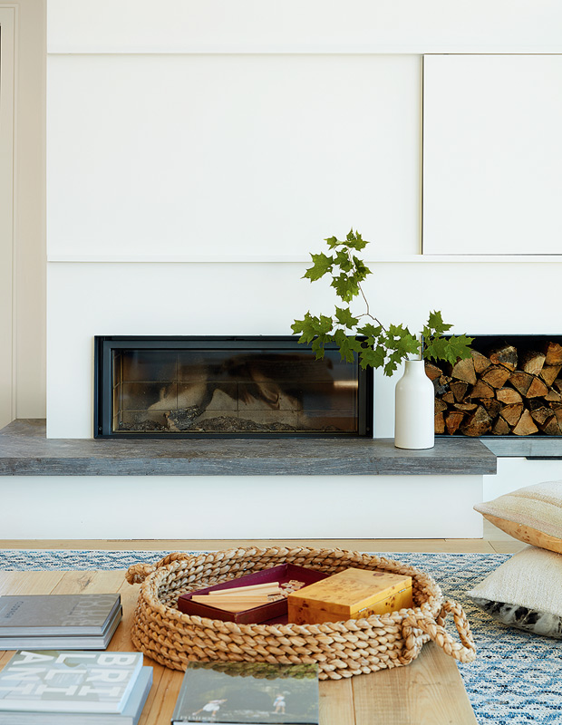 Cameron MacNeil country home sleek hidden fireplace with minimalist aesthetic