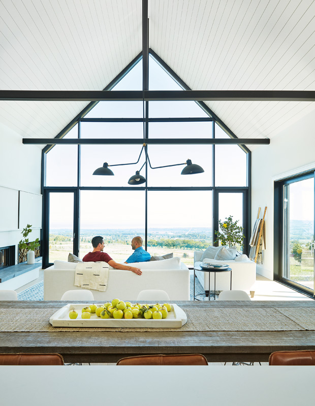 Cameron MacNeil country home living room with expansive views and high ceilings