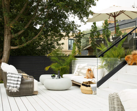 Montana Burnett beachy home backyard