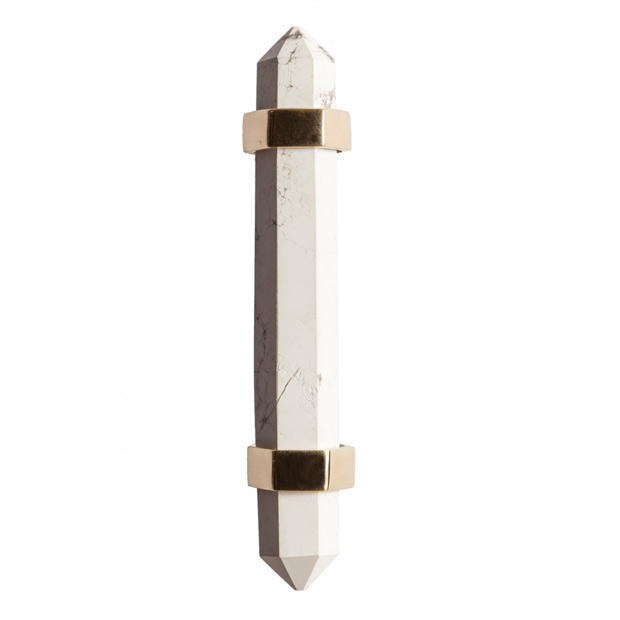 Marble handle in a gem-like form