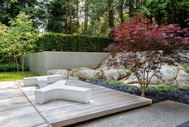 West coast garden sculptural benches