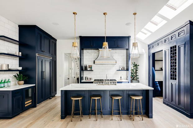 Full House kitchen with dark blue cabinetry