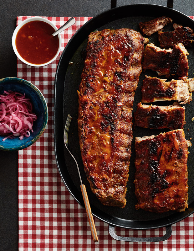 Indian-Spiced Ribs With Mango Barbecue Sauce