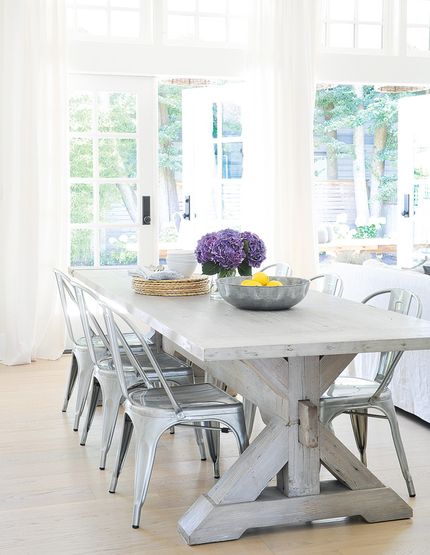 Tracey Ayton west coast home rustic meets modern dining table