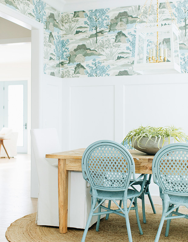 Color crush powder blue dining chairs