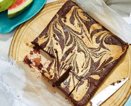 Tahini swirl brownies