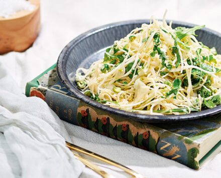 Cabbage slaw with lime vinaigrette