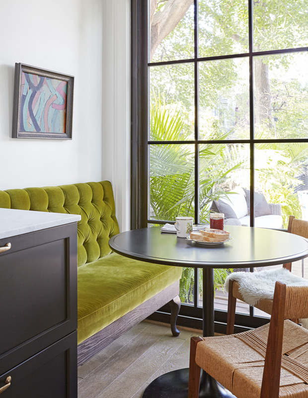 Summer color trends electric chartreuse banquette