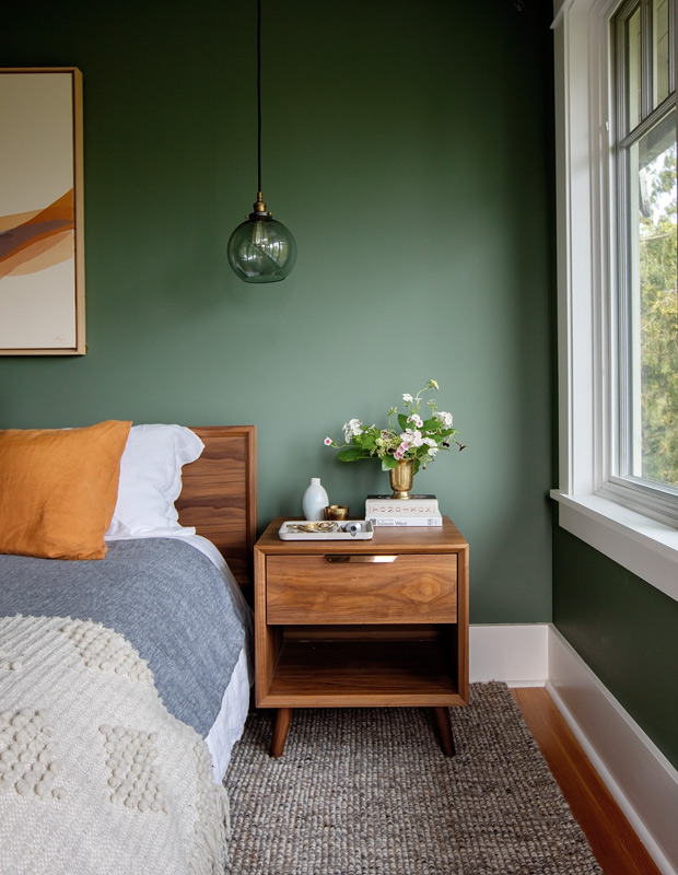 Summer color trends mossy green wall