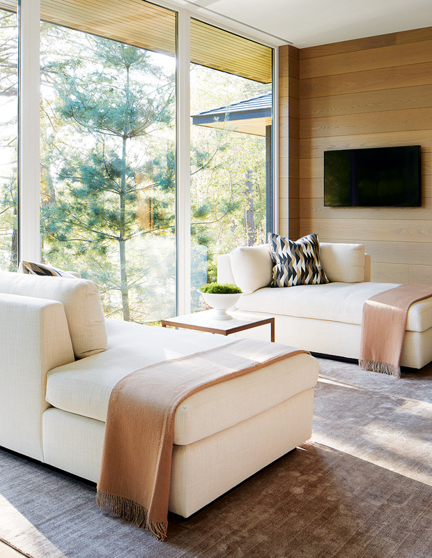 sloan mauran lake house sitting room with plush seating and natural sunlight