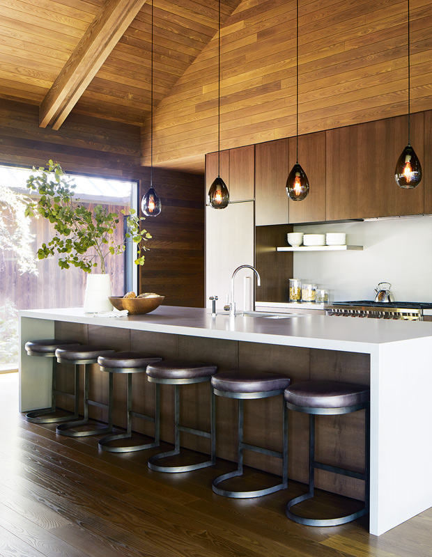 contemporary, nature-inspired cottage kitchen