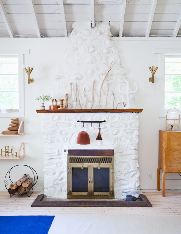 Mjolk Shop country home painted fireplace