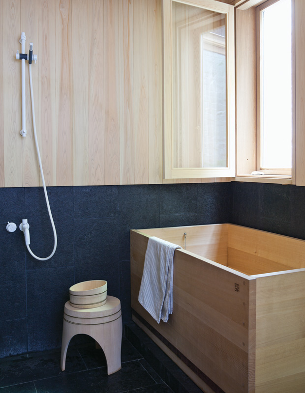 Mjolk Shop city home principal bathroom with cypress custom-made tub