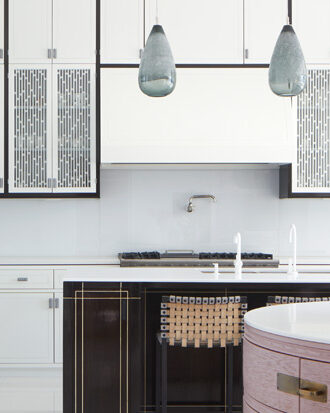Hollywood Regency-inspired kitchen