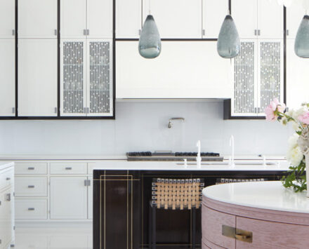 Hollywood Regency-inspired kitchen