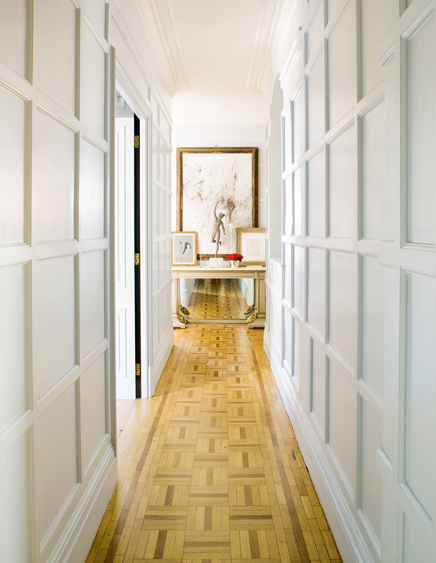 hallway with architectural mouldings