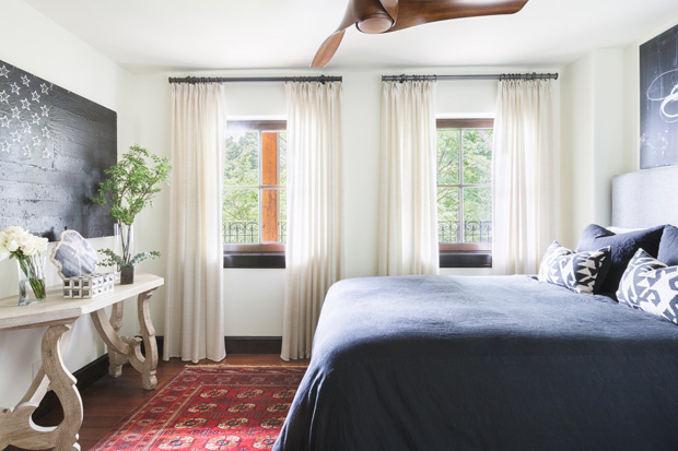 Mel Bean formal, yet comfortable design light-filled bedroom