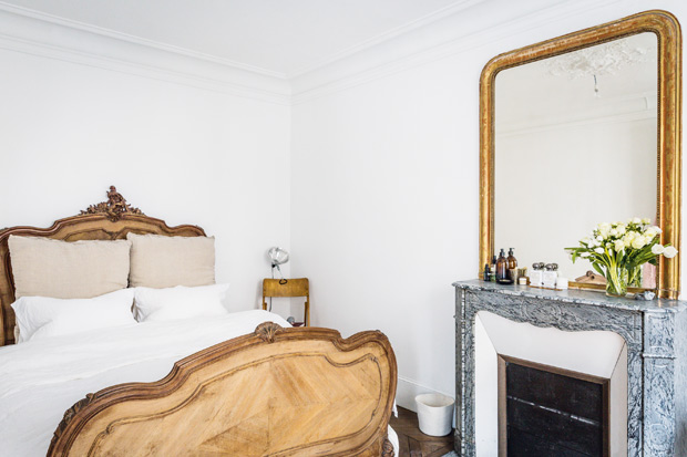 Jackie Kai Ellis Paris apartment guest bedroom