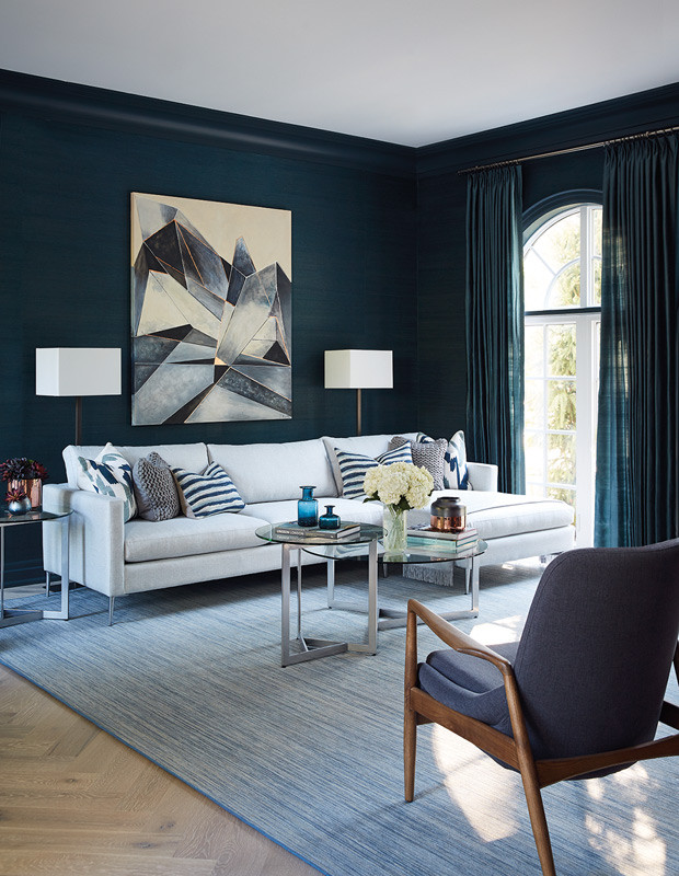 blue bedroom inspiration from designer Brian Gluckstein