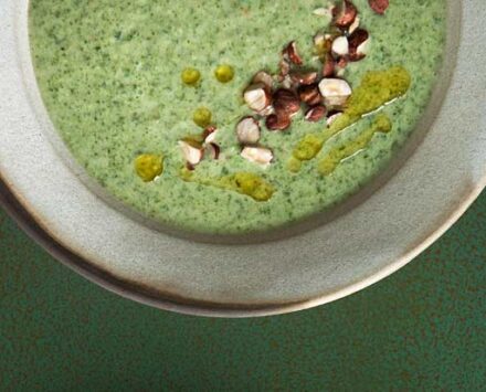 Cream Soup With Pear, Spinach & Sage