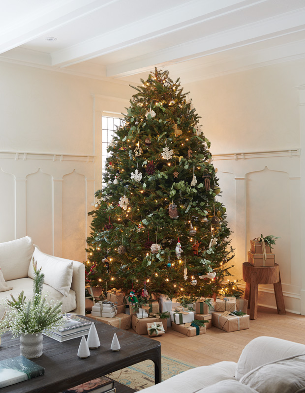 natural christmas home tree