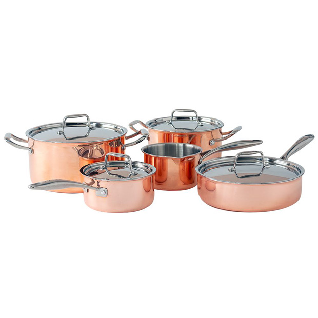 Copper pots and pans from Homesense