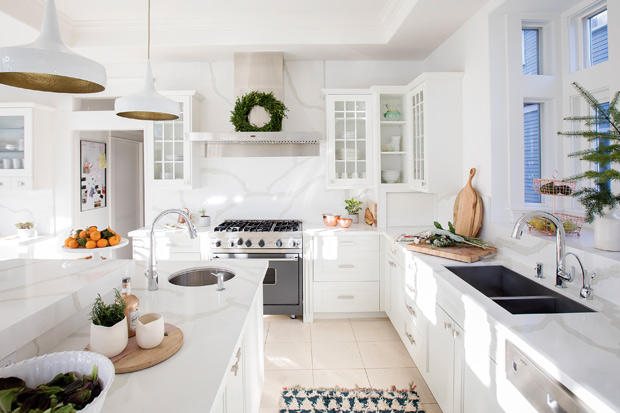 holiday home with greenery kitchen