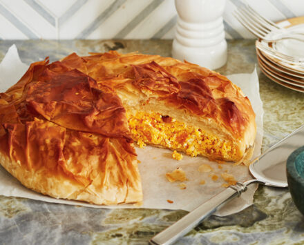 Italian Christmas Feast Squash & Smoked Ham Tart