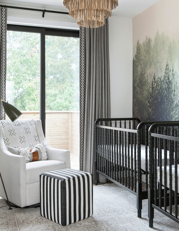 refined rustic family home nursery