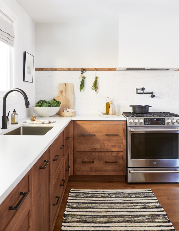 white and wood Scandi kitchen