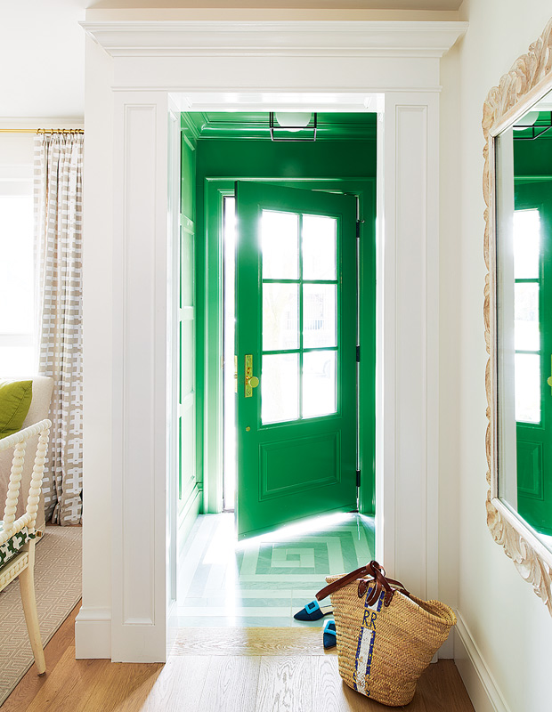 color trend green bright front door