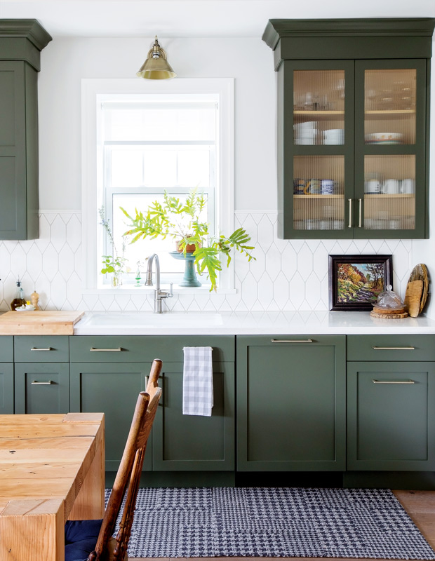 color trend green kitchen cabinetry