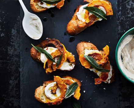 Squash Crostini With Whipped Ricotta