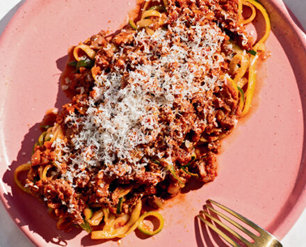 Coconut Bolognese with Zucchini Noodles