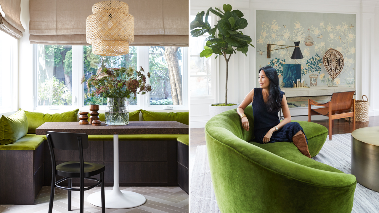 Sentirse mal Antecedente Preceder House & Home - Trending Now: See How Versatile Green Velvet Can Be On  Seating