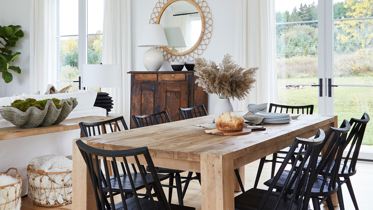 Farm style kitchen table deals and chairs