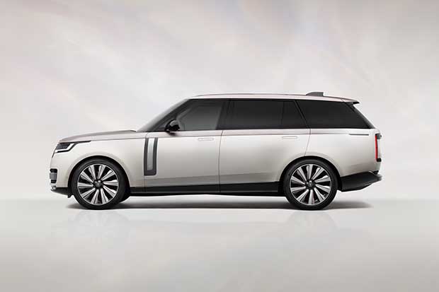 A full view of the Pearl of Tay Range Rover at Milan Design Week.